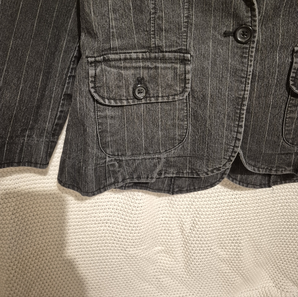 Peplum Pinstripe Blazer - Picture 5 of 5